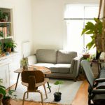 Eco-friendly Home - gray fabric loveseat near brown wooden table