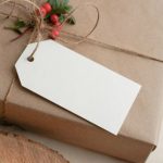 Holiday Decoration Storage - a present wrapped in brown paper and tied with twine