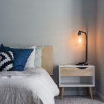 Smart Bedroom - black table lamp on nightstand